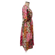 Load image into Gallery viewer, Hibiscus Patchwork Print Cotton Smocked Maxi Dress Size 16-32 P 205