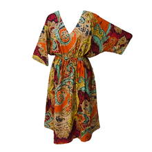 Load image into Gallery viewer, Copper Paisley Cotton Maxi Dress UK Size 18-32 M132