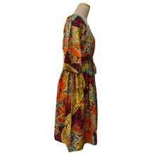 Load image into Gallery viewer, Copper Paisley Cotton Maxi Dress UK Size 18-32 M132