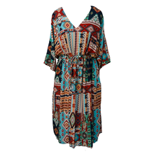 Load image into Gallery viewer, Abstract Viscose Maxi Dress UK Size 18-32 M135