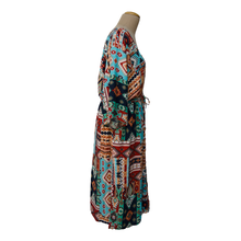 Load image into Gallery viewer, Abstract Viscose Maxi Dress UK Size 18-32 M135