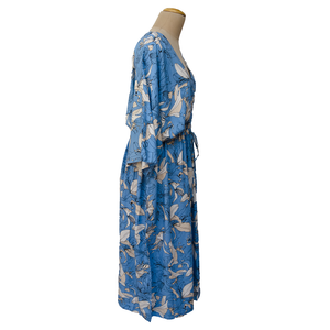 Steel Blue lilys  Viscose Maxi Dress UK Size 18-32 M136