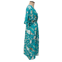 Load image into Gallery viewer, Teal Birds Cotton Smocked Maxi Dress Size 16-32 P210