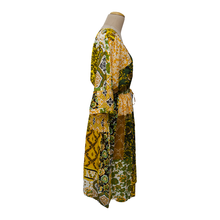 Load image into Gallery viewer, Mustard Patchwork Cotton Maxi Dress UK Size 18-32 M120
