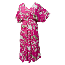 Load image into Gallery viewer, Pink Birds Cotton Smocked Maxi Dress Size 16-32 P211