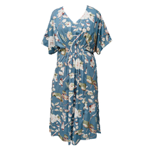 Load image into Gallery viewer, Ocean Birds Cotton Smocked Maxi Dress Size 16-32 P212