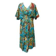 Load image into Gallery viewer, Sky Artistic Print Cotton Smocked Maxi Dress Size 16-32 P 202