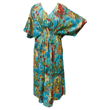 Load image into Gallery viewer, Sky Artistic Print Cotton Smocked Maxi Dress Size 16-32 P 202