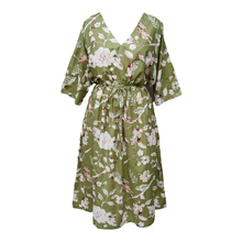 Load image into Gallery viewer, Olive Birds Cotton Maxi Dress UK Size 18-32 M149