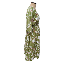 Load image into Gallery viewer, Olive Birds Cotton Maxi Dress UK Size 18-32 M149