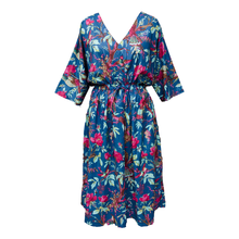 Load image into Gallery viewer, Navy Birds Cotton Maxi Dress UK Size 18-32 M150