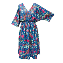 Load image into Gallery viewer, Navy Birds Cotton Maxi Dress UK Size 18-32 M150