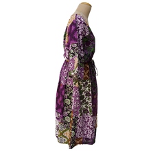 Load image into Gallery viewer, Purple Patchwork Cotton Maxi Dress UK Size 18-32 M144