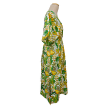 Load image into Gallery viewer, Tropical Lemon Lime Cotton Smocked Maxi Dress Size 16-32 P241