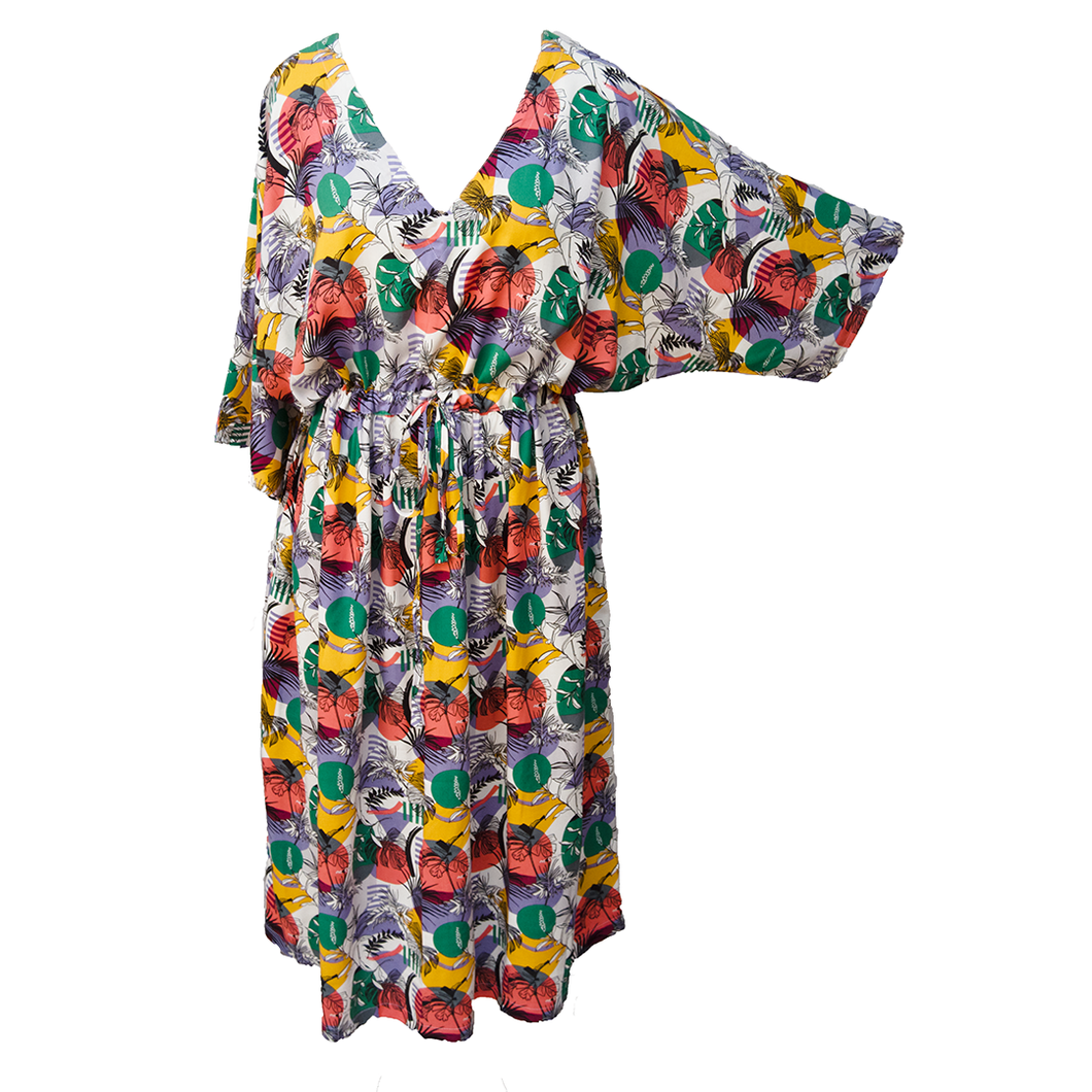 Multicolored Viscose Maxi Dress UK Size 18-32 M146