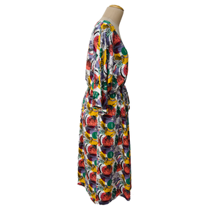 Multicolored Viscose Maxi Dress UK Size 18-32 M146