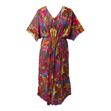 Load image into Gallery viewer, Pink Artistic Cotton Smocked Maxi Dress Size 16-32 P203