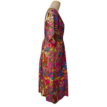 Load image into Gallery viewer, Pink Artistic Cotton Smocked Maxi Dress Size 16-32 P203