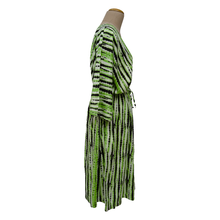 Load image into Gallery viewer, Tie Dye Neon Green Viscose Maxi Dress UK Size 18-32 M65