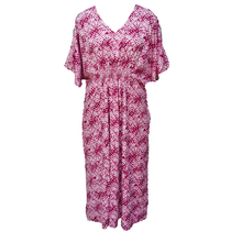 Load image into Gallery viewer, Cherry Tie Dye Smocked Maxi Dress Size 16-32 PL13