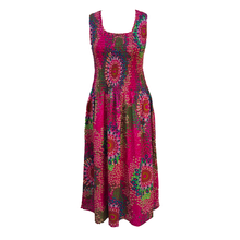 Load image into Gallery viewer, Pink Teardrop Cotton Maxi Dress UK One Size 14-24 E104