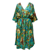 Load image into Gallery viewer, Green Artistic Cotton Maxi Dress UK Size 18-32 M171