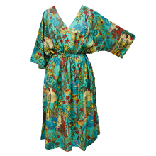 Load image into Gallery viewer, Green Artistic Cotton Maxi Dress UK Size 18-32 M171