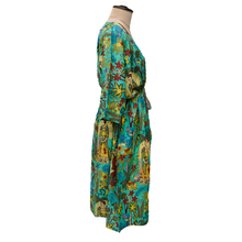 Load image into Gallery viewer, Green Artistic Cotton Maxi Dress UK Size 18-32 M171