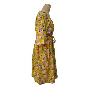 Mustard Vines Cotton Maxi Dress UK Size 18-32 M127