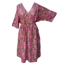 Load image into Gallery viewer, Pink Vines Cotton Maxi Dress UK Size 18-32 M128