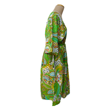 Load image into Gallery viewer, Green Paisley Cotton Maxi Dress UK Size 18-32 M130