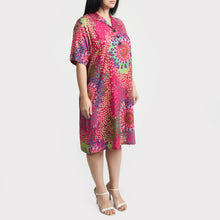 Load image into Gallery viewer, Pink Teardrop Viscose Shirt Dress Size 12-30 SO4