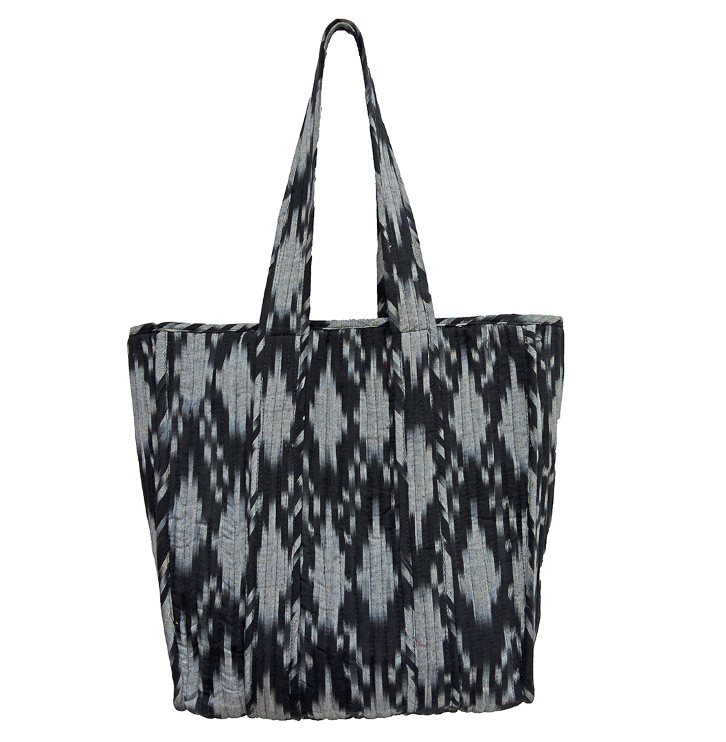 Ikat Handloom Quilted Tote Bag