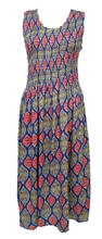 Load image into Gallery viewer, Navy Diamonds Viscose Maxi Dress UK One Size 14-24 EM9