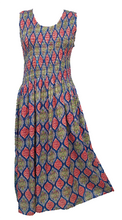 Load image into Gallery viewer, Navy Diamonds Viscose Maxi Dress UK One Size 14-24 EM9